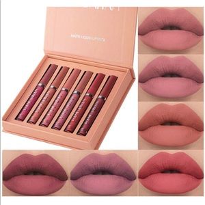 Matte liquid lipstick 6 pieces pink range